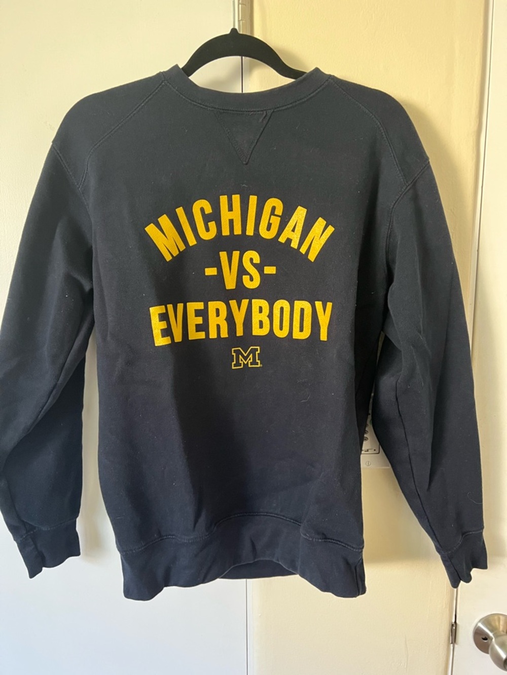 University of Michigan Navy Crewneck Sweatshirt - Michigan vs Everybody